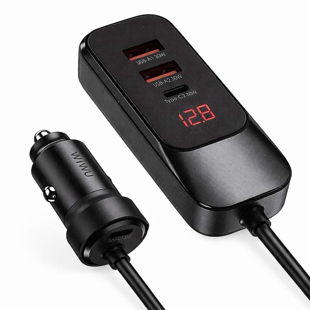 WIWU EXTEND CAR CHARGER DUAL USB-A+DUAL USB-C 120W