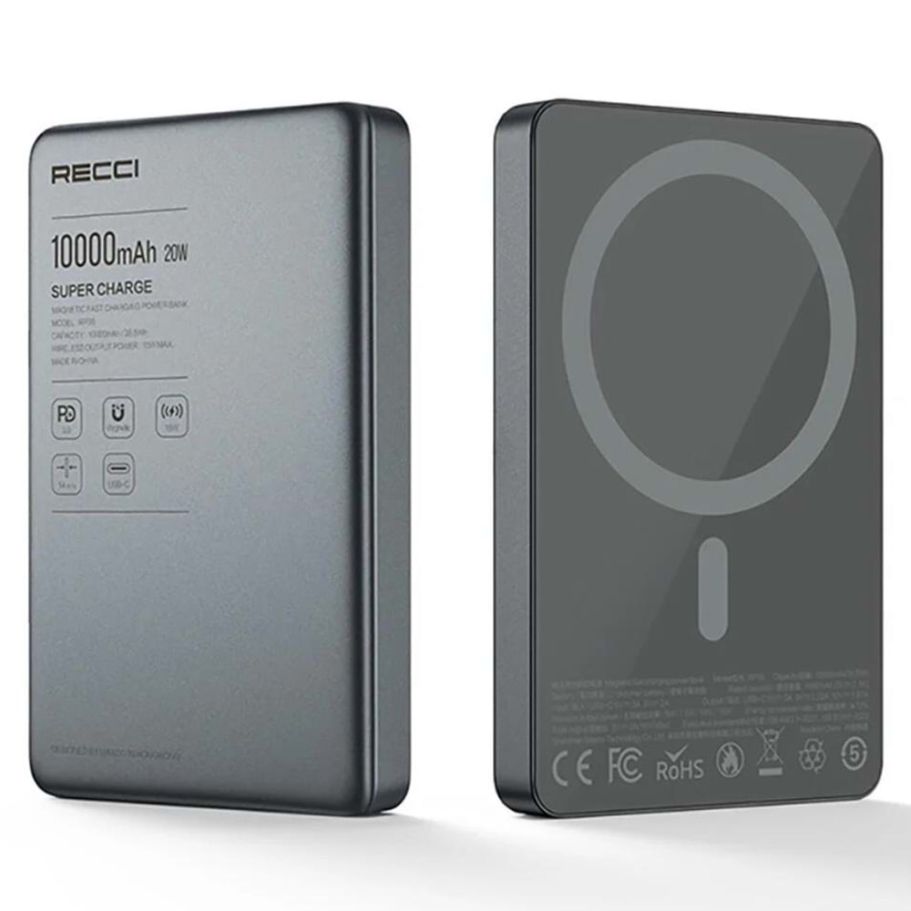 RECCI POWERBANK 10000MAH MAGNETIC FAST CHARGING RP35