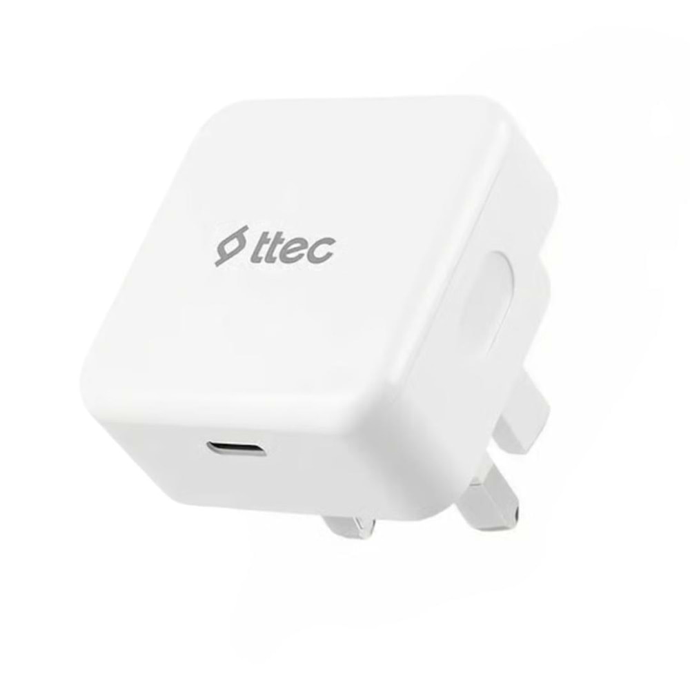 TTEC 30W SMARTCHARGER PRO USB-C TRAVEL CHARGER UK 3PIN