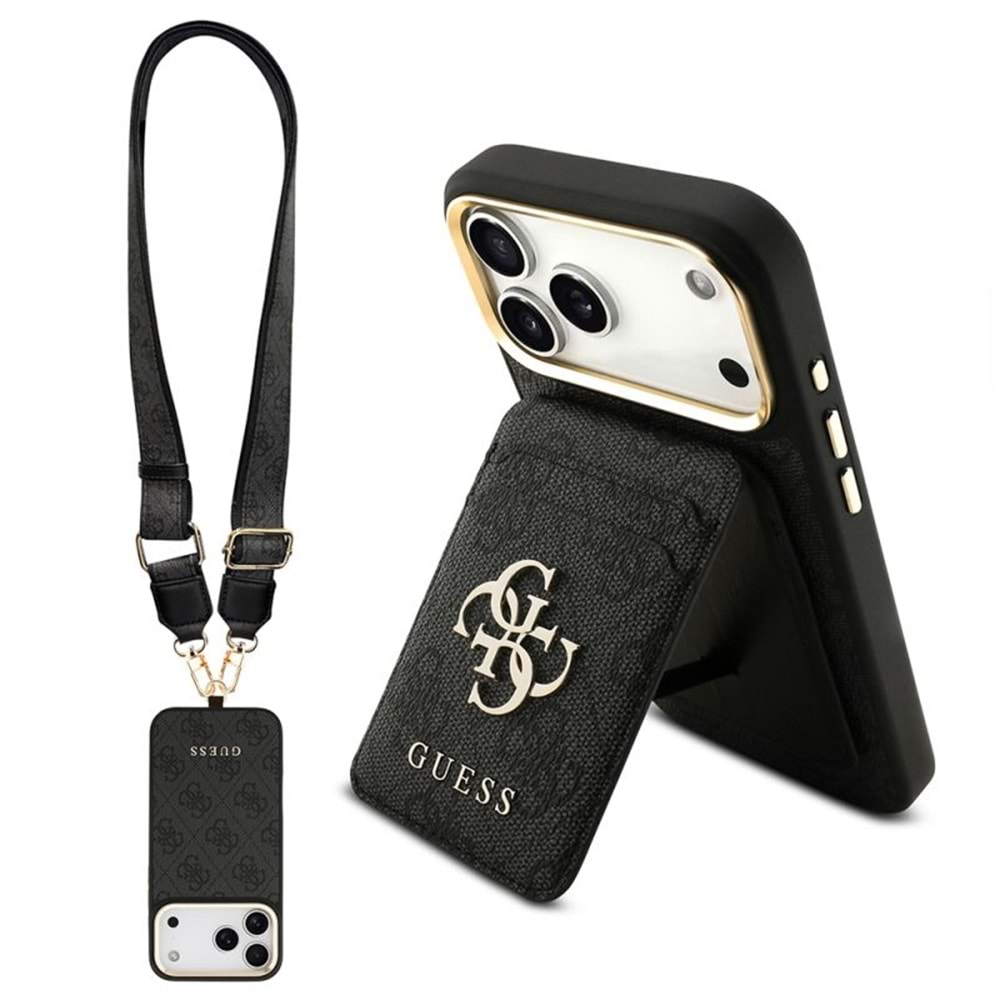 GUESS BP MAGSAFE 4G CASE + CARDSLOT 4G + BIG STRAP BLACK IP1