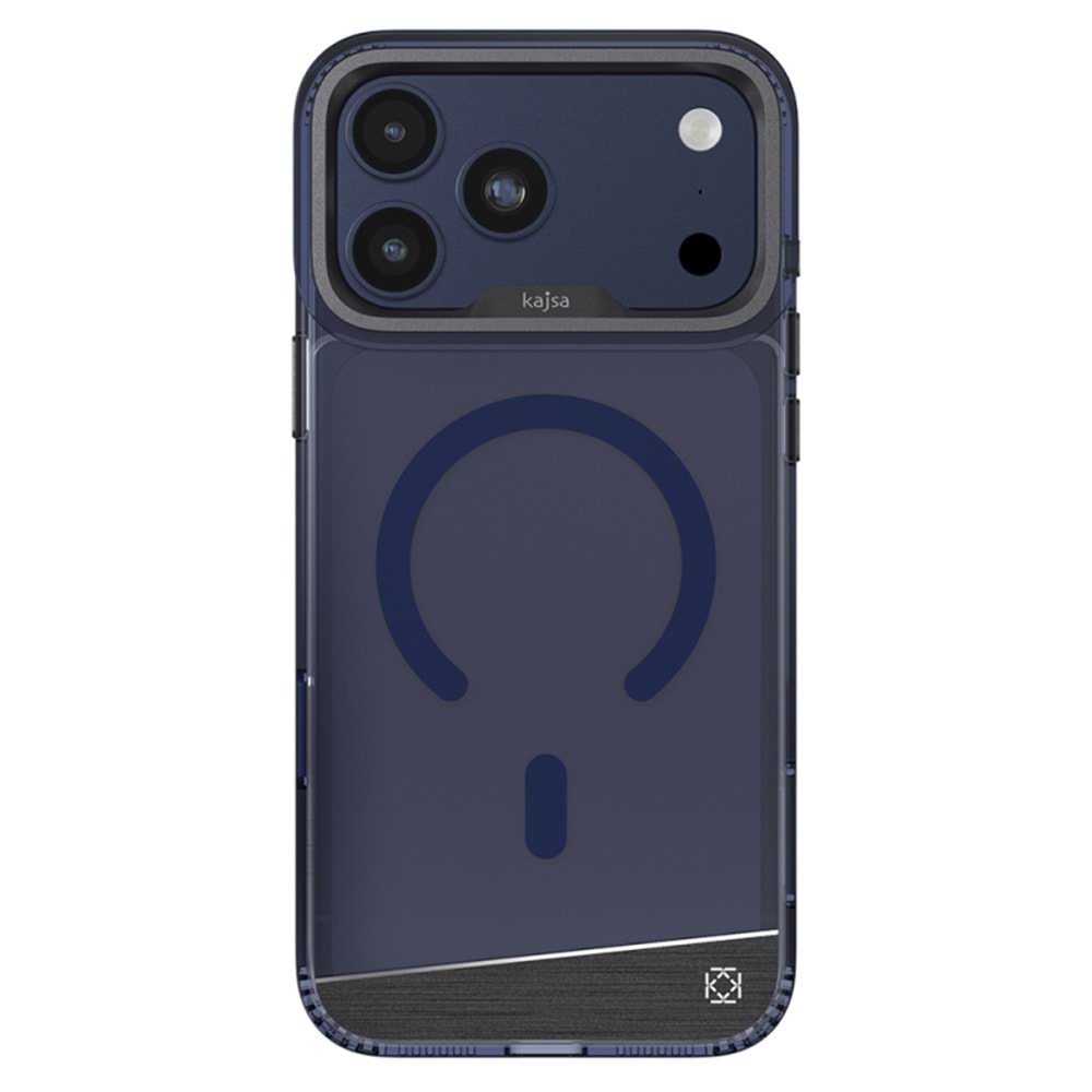 Apple iPhone 17 Pro Max Kılıf M-safe Şarj Özellikli Airbag Tasarımlı O-Ring Şeffaf Kajsa Alüminyum Trans Shield Serisi Kapak