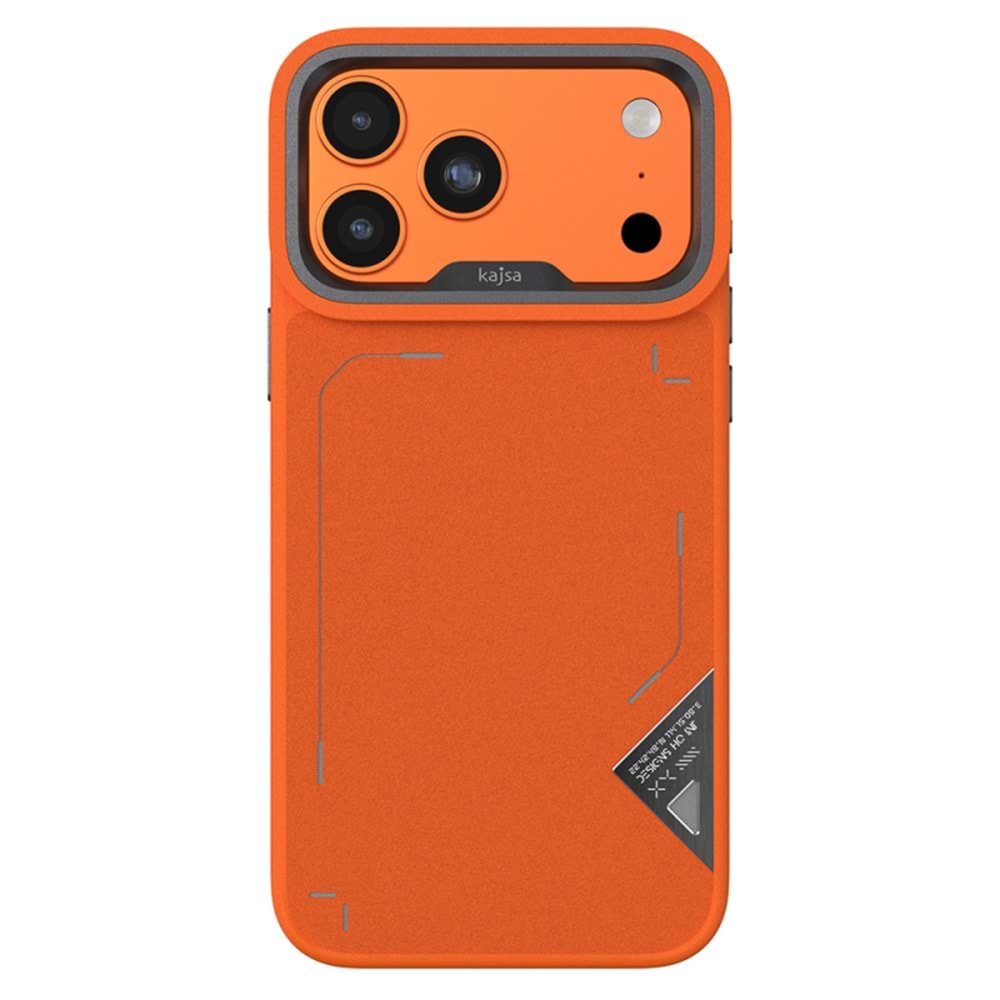 Apple iPhone 17 Pro Max Kılıf M-safe Şarj Özellikli O-Ring Metal Kamera Çerçeveli Kajsa Matrix Collection Kapak