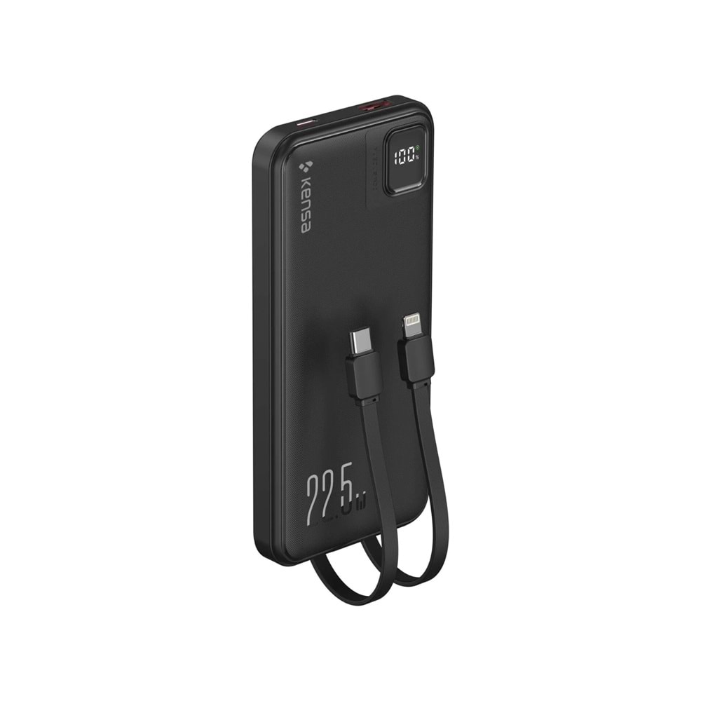 KENSA 10.000 mAh Hızlı Şarj Powerbank Siyah KP-86