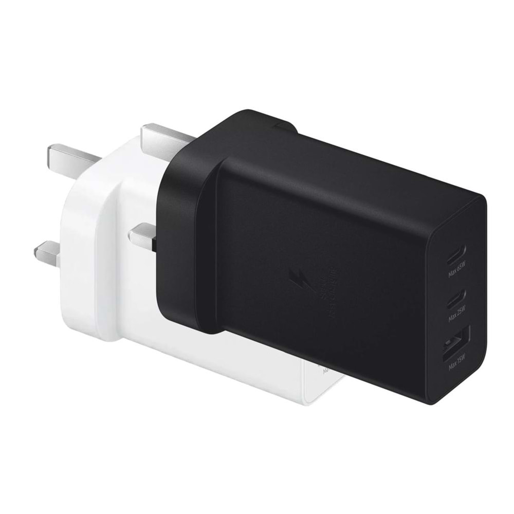 SAMSUNG 65W PD POWER ADAPTER TRIO USB-C X2 PORTS, USB-A PORT (SAHTE)