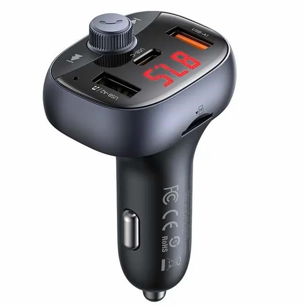 MCDODO Car Charger 72W-FM Transmitter 3-Port-USB-Modulator-MP3 Player TF Cards