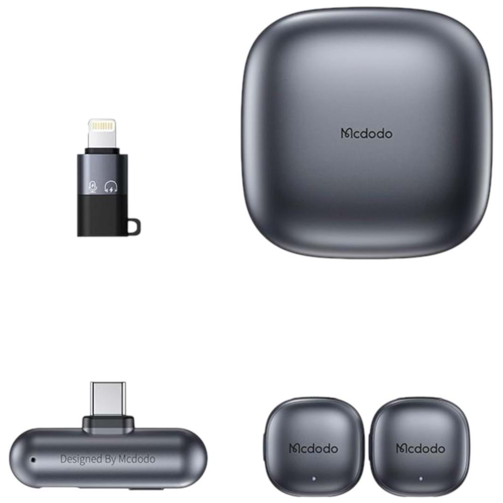 MCDODO CLEARSYNC AL NOISE-CANCELLING WIRELESS MICROPHONE FOR USB-C & LIGHTNING