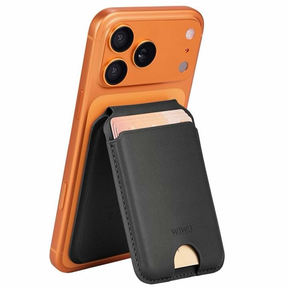 WIWU MAGNETIC WALLET HOLDER WITH FIND MY BLACK