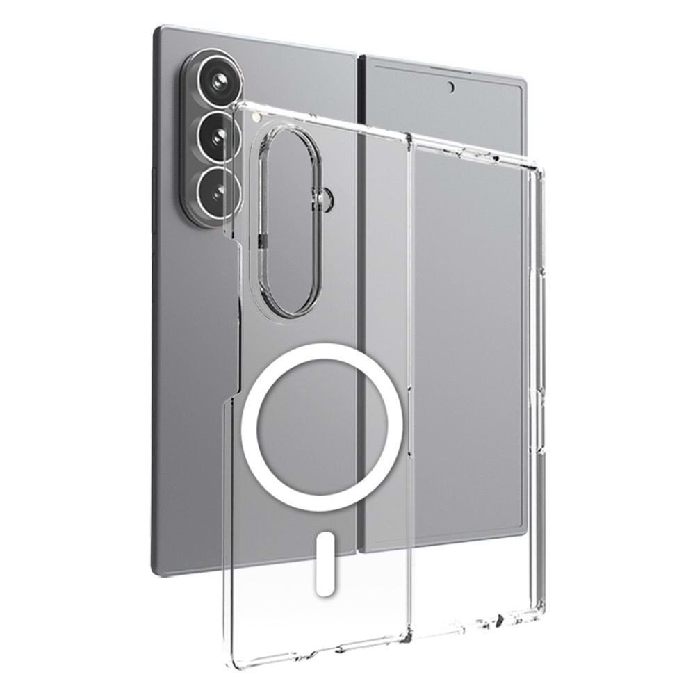 GALAXY Z Fold 7 Kılıf Kamera Korumalı M-safe Sert PC Zore Porto Kapak TRANSPARENT