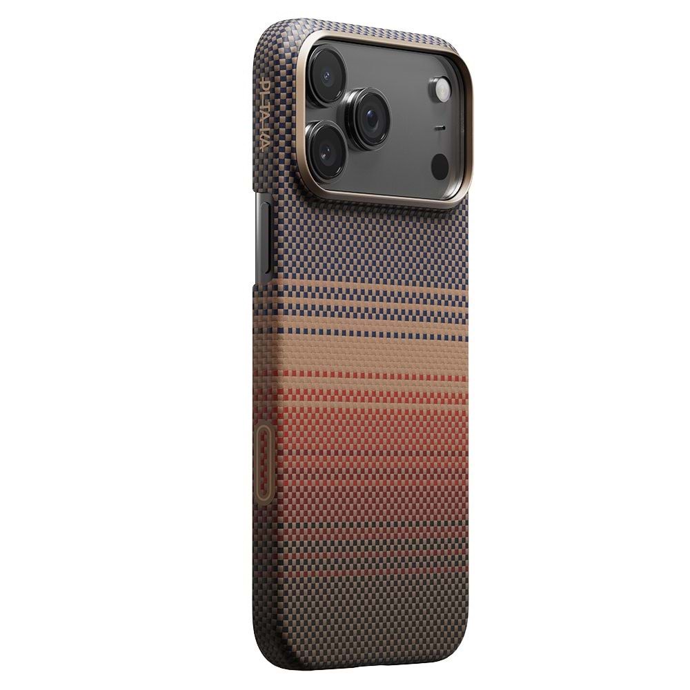 PITAKA Apple iPhone 17 Pro Max Kılıf M-safe Şarj Özellikli Aramid Fiber Tactile Woven Sunset-Moonrise Serisi Kapak