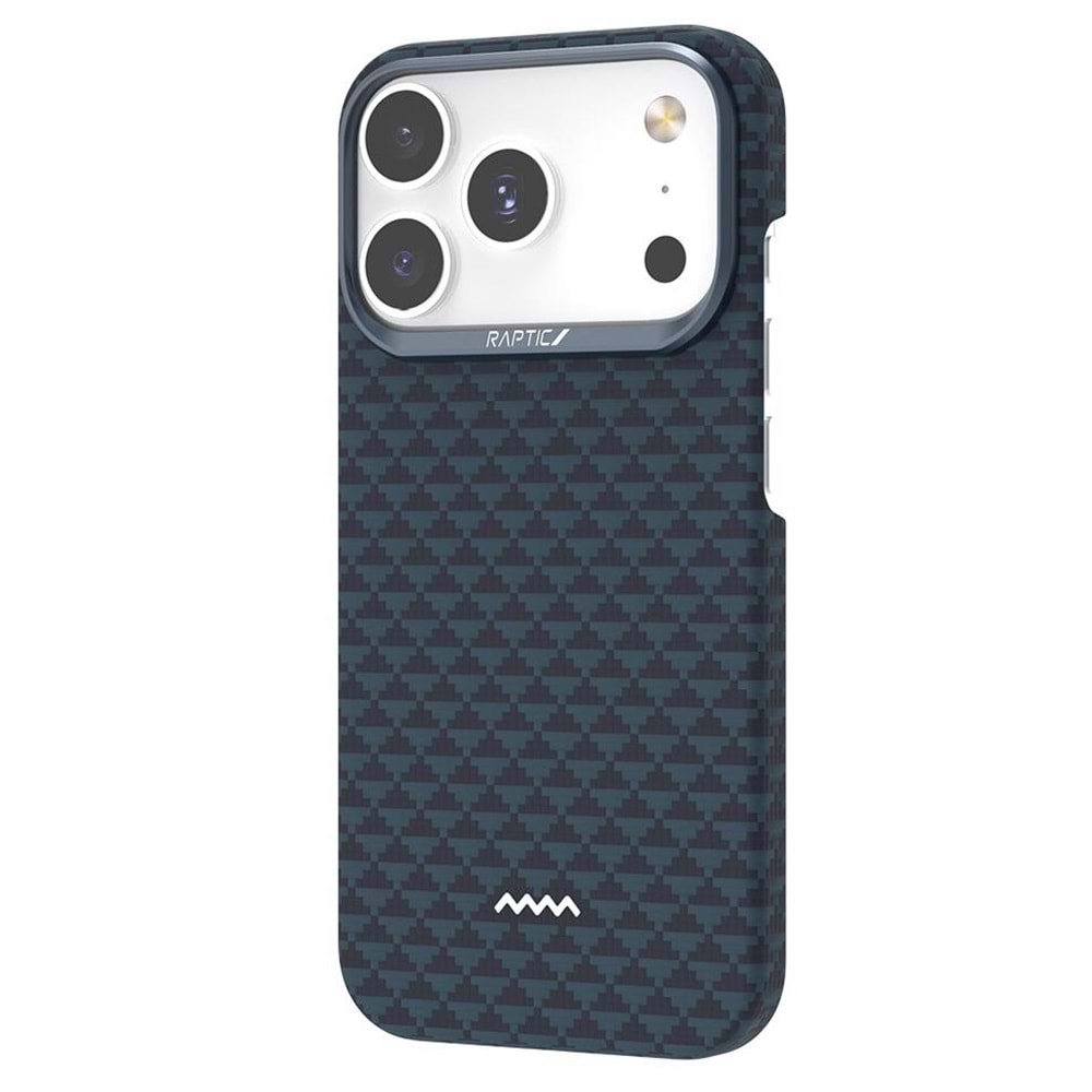 RAPTIC Apple iPhone 17 Pro Max Kılıf M-safe Şarj Özellikli Aramid Skin Origin Serisi Kapak DARK BLUE