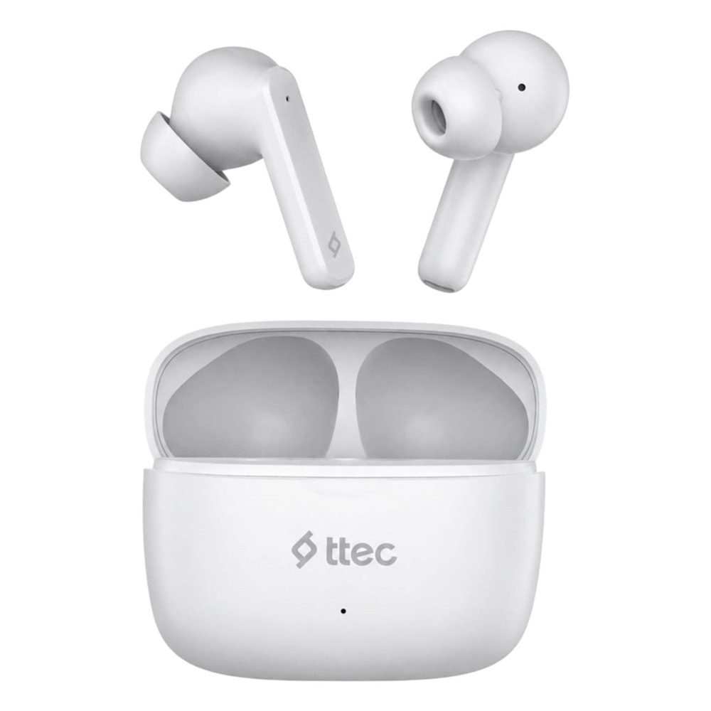 TTEC AIRBEAT PRO TRUE ANC WIRELESS BLUETOOTH HEADSET WHITE