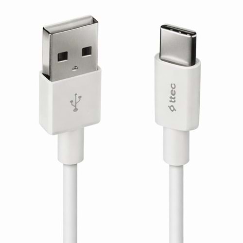 TTEC USB-A TO USB-C CABLE WHITE