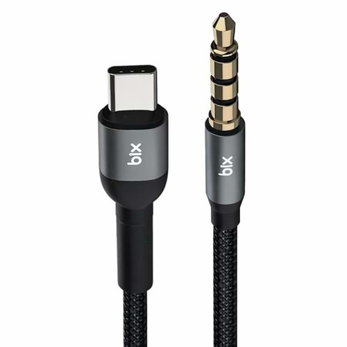BIX TYP-C TO AUX HI-FI SOUND BRAIDED CABLE 150CM