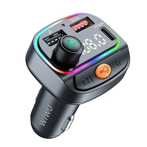 WIWU MP3 CAR A+C FAST WIRELESS CAR CHARGER 38W