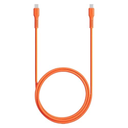 TTEC USB-C - USB-C 120cm 60W PD/QC Hızlı Şarj/Data Kablosu Neon Turuncu
