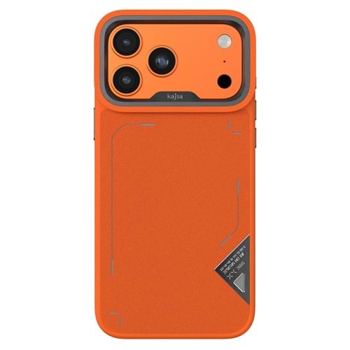 Apple iPhone 17 Pro Max Kılıf M-safe Şarj Özellikli O-Ring Metal Kamera Çerçeveli Kajsa Matrix Collection Kapak