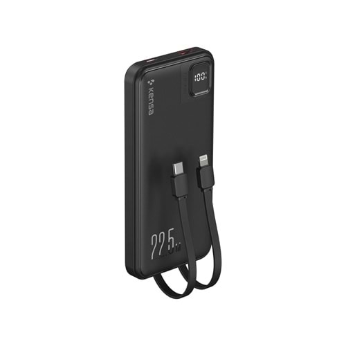 KENSA 10.000 mAh Hızlı Şarj Powerbank Siyah KP-86