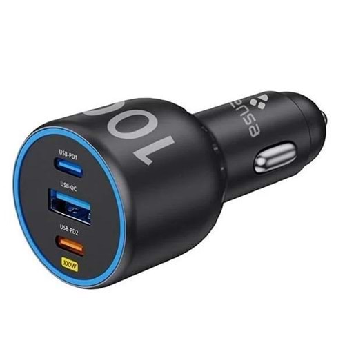 KENSA 100W Süper Hızlı Araç İçi Şarj Adaptörü
