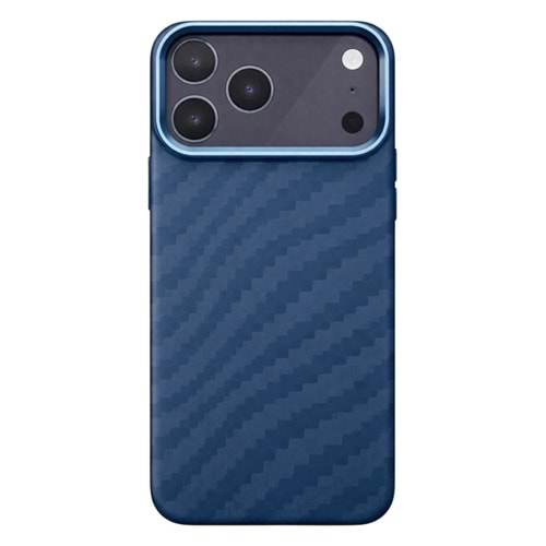 IPHONE 17 PRO MAX KILIF FULLTECH PREMIUM ALUMINUM ALLOY CAMERA FRAME BAMBOO BLUE