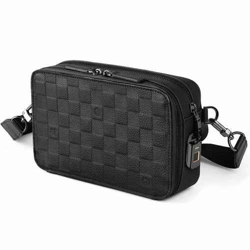 WIWU MASTER GENUINE LEATHER FINGERPRINT LOCK CROSSBODY BAG