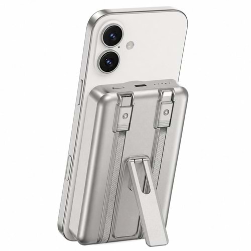 WIWU ELITE 10.000mAh 20W POWERBANK WITH 15W WIRELESS CHARGING SILVER