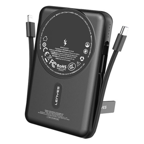LENYES STRONG MAGNETIC 22.5W 10.000mAh POWERBANK BLACK