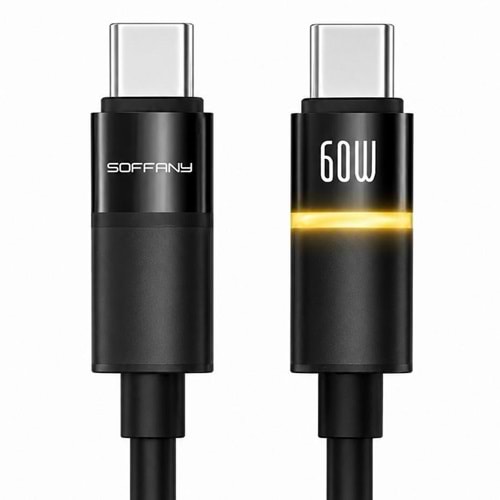 SOFFANY TYPE-C TO TYPE-C WARM LED CABLE 60W 1M