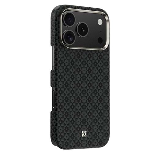 BENKS Apple iPhone 17 Pro Max Kılıf M-Safe Şarj Özellikli ArmorAir ArmorGrid Serisi Kevlar Kapak BLACK