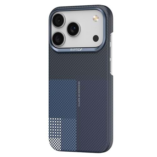 RAPTIC Apple iPhone 17 Pro Max Kılıf M-safe Şarj Özellikli Aramid Skin Transform Serisi Kapak BLUE