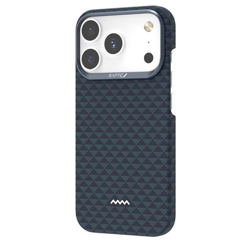 RAPTIC Apple iPhone 17 Pro Max Kılıf M-safe Şarj Özellikli Aramid Skin Origin Serisi Kapak DARK BLUE