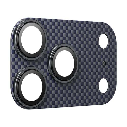 BENKS Apple iPhone 17 Pro Max ArmorWarrior Aurora Serisi Kevlar Kamera Lens Koruyucu BLUE
