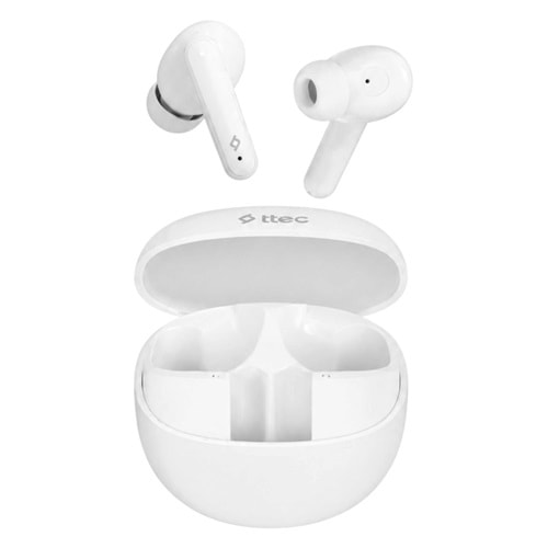 TTEC AIRBEAT PRO TRUE ANC WIRELESS BLUETOOTH HEADSET WHITE