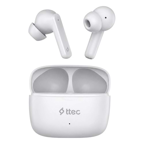 TTEC AIRBEAT PRO TRUE ANC WIRELESS BLUETOOTH HEADSET WHITE