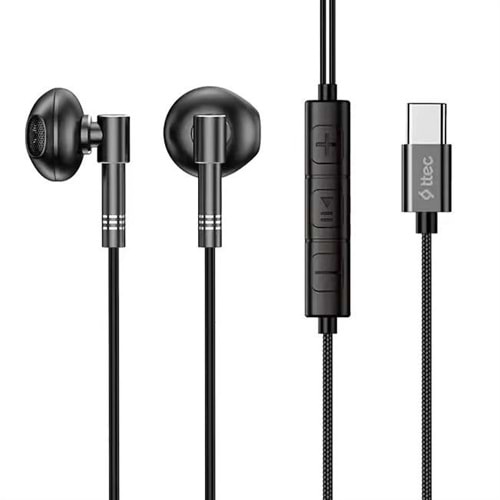 TTEC RIO FIT STYLE IN-EAR TYPE-C HEADPHONES BLACK