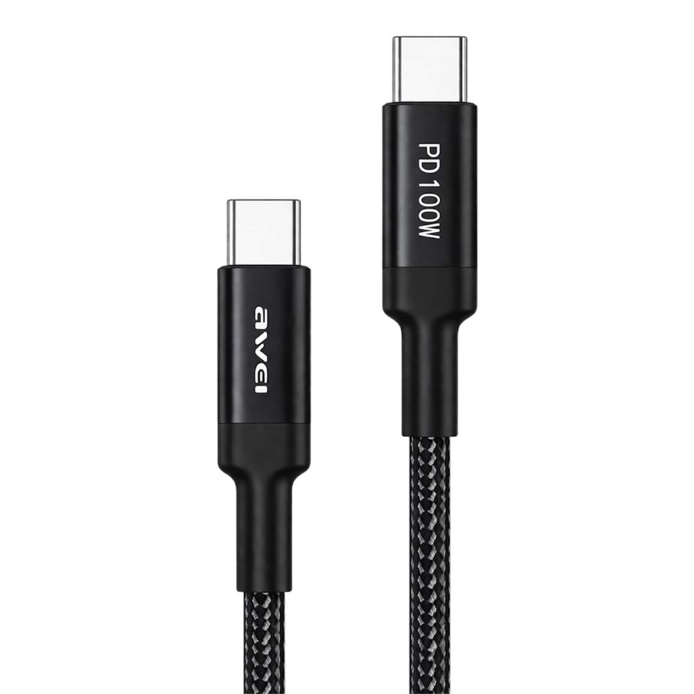 AWEI TYPE-C TO TYPE-C FAST CHARGING CABLE 5A PD100W 1M