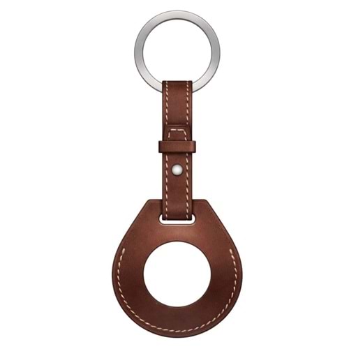 WIWU CALFSKIN KEYRING FOR AIRTAG BROWN (CASE)