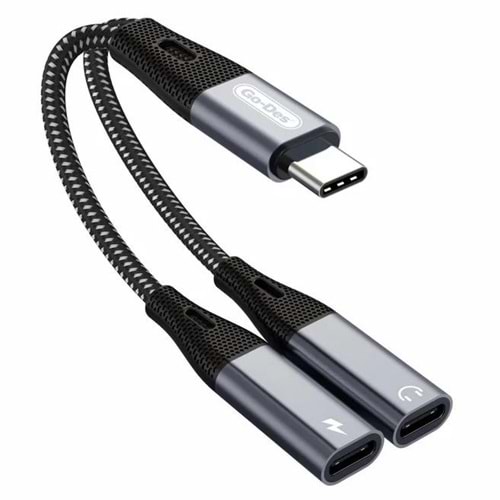 GO-DES 2IN1 TYPE-C ADAPTER 0.13M