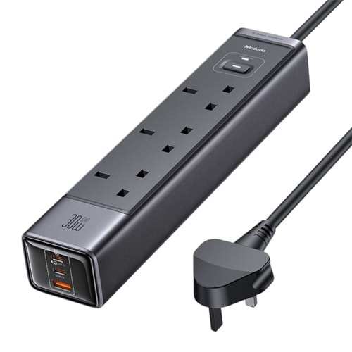 MCDODO 6-IN-1 30W GAN SURGE PROTECTION POWER STRIP 1,5M