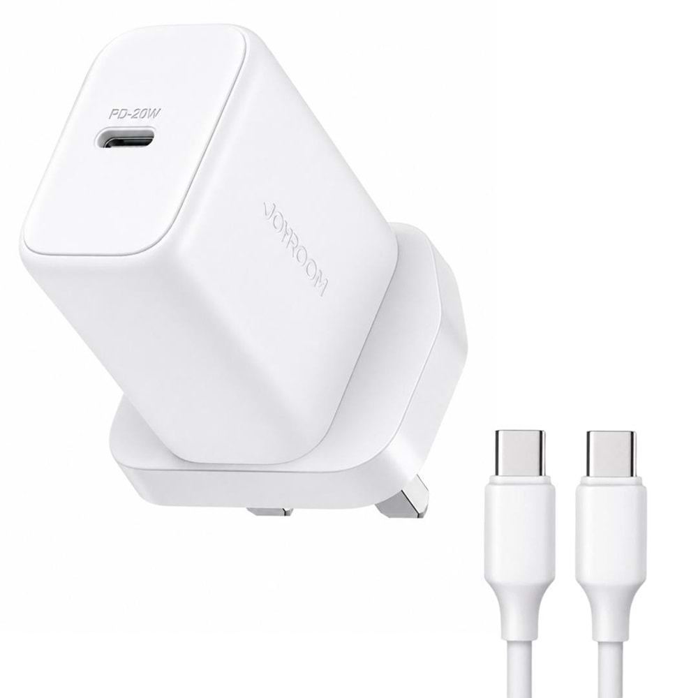 JAYROOM PD20W FAST CGHARGER WITH TYPE-C TO TYPE-C CABLE 1M
