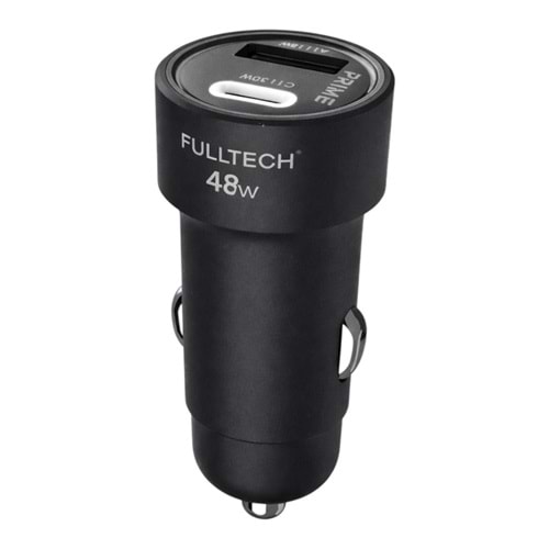 FULLTECH WELL SHAPED FAST CAR CHARGER C+A PORTS 3A 48W