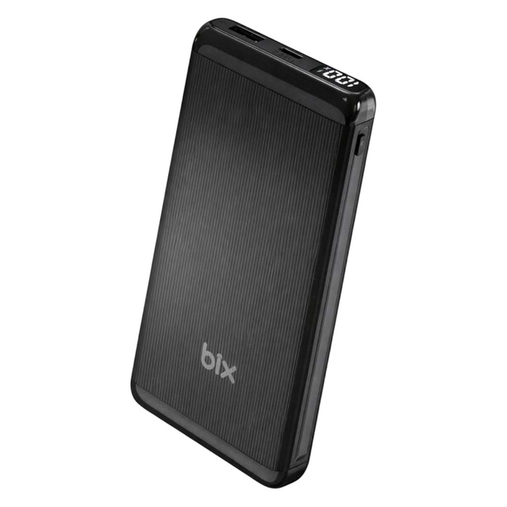 BIX 10.000mAh DUAL PORT POWERBANK 20W BLACK