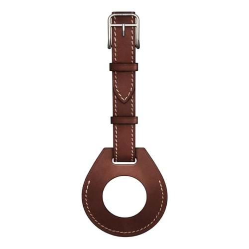 WIWU CALFSKIN LUGGAGE TAG FOR AIRTAG BROWN (CASE)