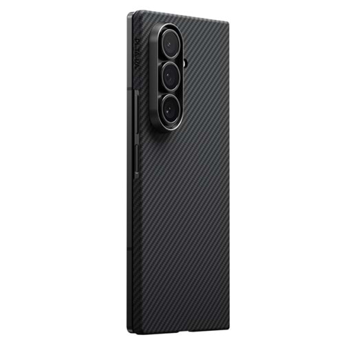PITAKA GALAXY Z Fold 7 Kılıf M-safe Şarj Özellikli 600D Aramid Fiber Ultra-Slim Classic Serisi Twill Kapak BLACK-GREY