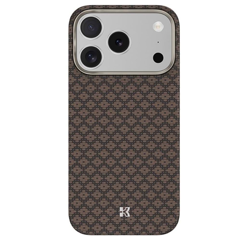 BENKS Apple iPhone 17 Pro Max Kılıf M-Safe Şarj Özellikli ArmorAir ArmorGrid Serisi Kevlar Kapak GOLD