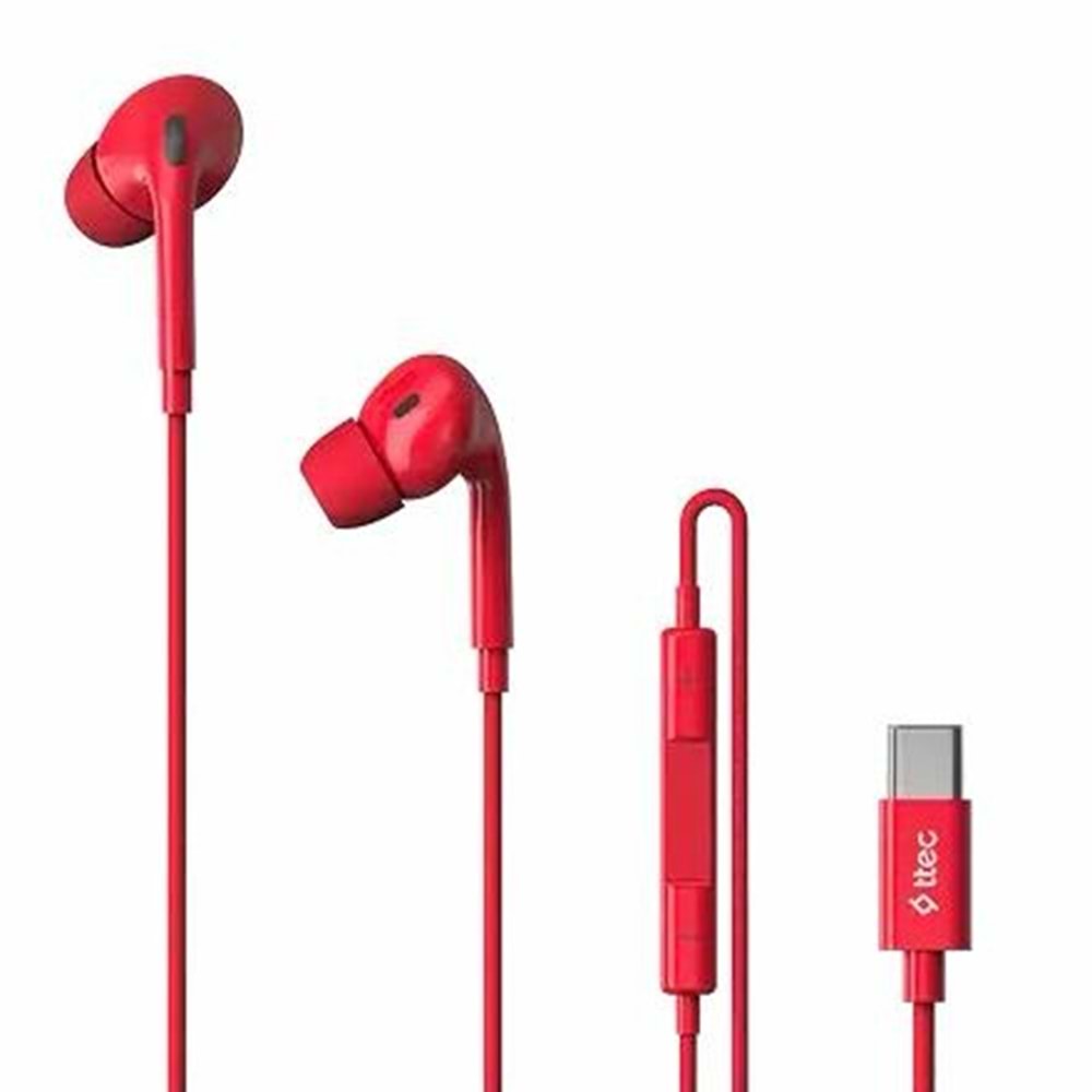 TTEC POP FIT TYPE-C IN-EAR HEADPHONE RED