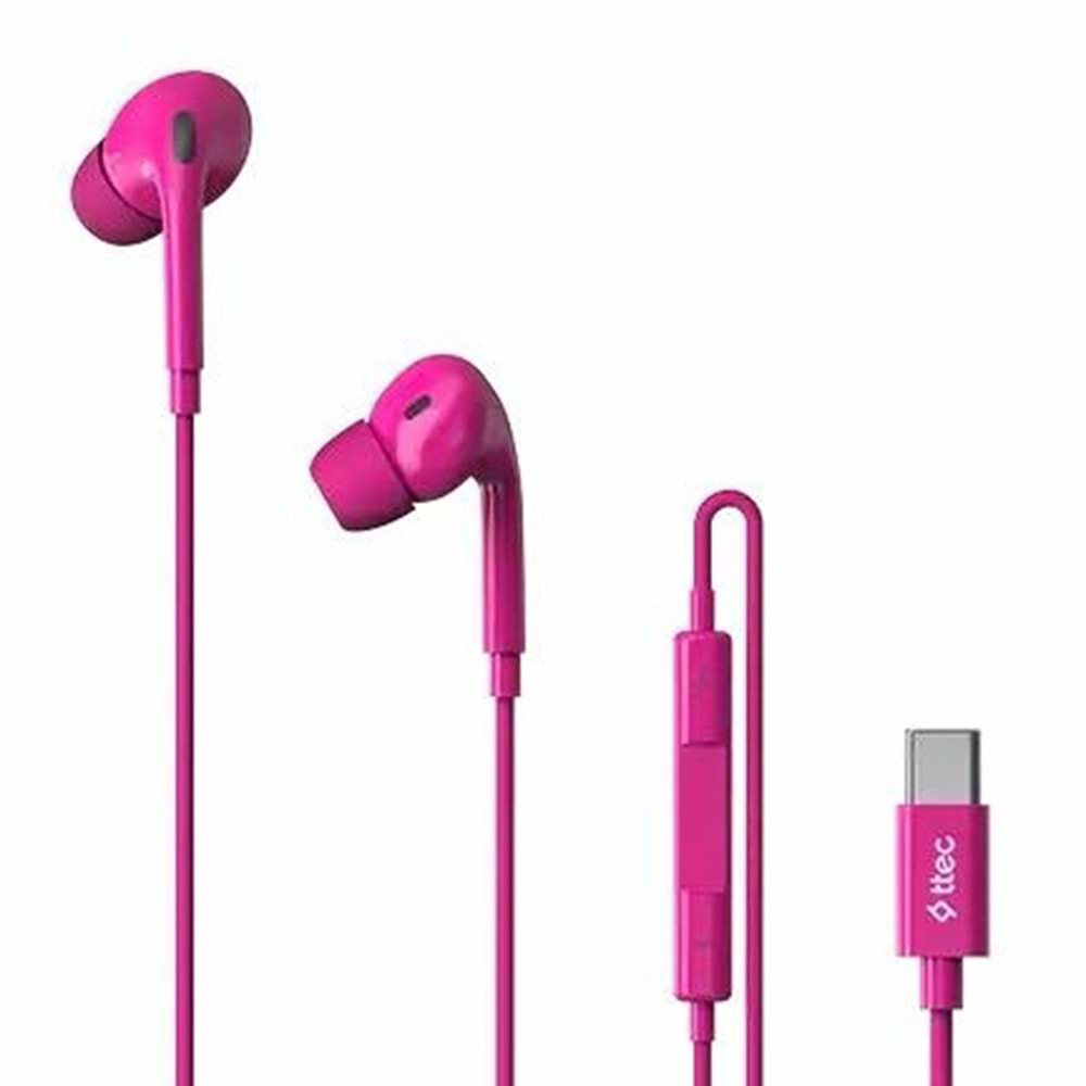 TTEC POP FIT TYPE-C IN-EAR HEADPHONE PINK